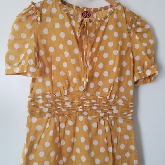 Tory Burch Polka Dot Blouse Cotton 100% 4 - Picture 3 of 11